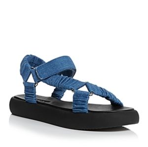 AQUA. Women's Tenly Platform Sandals - 100% EXCLUSIVE IN DENIM. Size 10.…